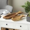 imageDeco 79 Teak Wood Fish Handmade Tray Set of 2 24quot 16quotW Brown232 x 58 x 25