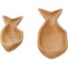 imageDeco 79 Teak Wood Fish Handmade Tray Set of 2 24quot 16quotW Brown235 x 64 x 21