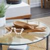 imageDeco 79 Teak Wood Fish Handmade Tray Set of 2 24quot 16quotW Brown235 x 64 x 21