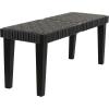 imageDeco 79 Wood Home Bench Woven Entryway Bench Bedroom Bench 45quot x 16quot x 19quot BrownBlack
