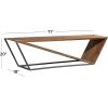 imageDeco 79 Wood Open Diagonal Frame Bench 69quot x 16quot x 18quot Brown