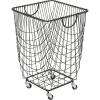imageCosmoLiving by Cosmopolitan Metal Storage Cart Deep Set Rolling Mesh Laundry Basket  18quot x 18quot x 24quot BlackBlack