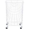 imageCosmoLiving by Cosmopolitan Metal Storage Cart Deep Set Rolling Mesh Laundry Basket  18quot x 18quot x 24quot BlackWhite