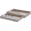 imageDeco 79 Coastal Wood Tray Metal S2 21quot 18quotW92365 Brown