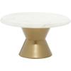 imageDeco 79 Marble Cake Stand with Gold Base 12quot x 12quot x 7quot Gold