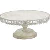 imageDeco 79 Metal Cake Stand with Lace Inspired Edge 22quot x 22quot x 10quot White22