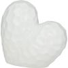 imageDeco 79 Porcelain Ceramic Heart Decorative Sculpture Dimensional Angled Origami Inspired Home Decor Statue Accent Figurine 8quot x 3quot x 8quot GoldWhite