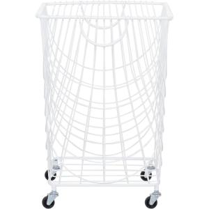 imageCosmoLiving by Cosmopolitan Metal Storage Cart Deep Set Rolling Mesh Laundry Basket  18quot x 18quot x 24quot BlackWhite