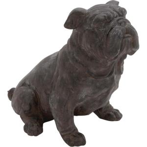 imageDeco 79 Polystone Bulldog Decorative Sculpture Weathered Sitting Home Decor Statue Accent Figurine 17quot x 9quot x 13quot Brown
