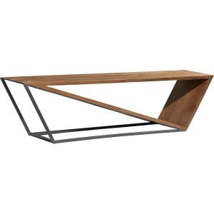 imageDeco 79 Wood Open Diagonal Frame Bench 69quot x 16quot x 18quot Brown
