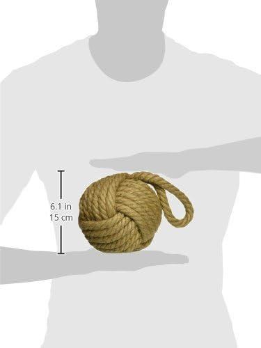 imageDeco 79 Jute Rope Knot Decorative Sculpture Home Decor Statues with Hanging Loop set of 2 Accent Figurines 7quot x 7quot x 14quot Multi ColoredMulticolor