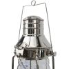 imageDeco 79 Brass Metal Indoor Outdoor Candle Lantern Decorative Lantern Candle Holder with Handle Lantern 6quot x 7quot x 9quot GoldSilver