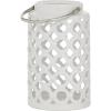 imageDeco 79 Ceramic Circles Decorative Candle Lantern with Cut Out Design 7quot x 8quot x 11quot White7 x 8 x 11
