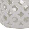 imageDeco 79 Ceramic Circles Decorative Candle Lantern with Cut Out Design 7quot x 8quot x 11quot White8 x 9 x 8