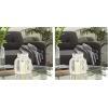 imageDeco 79 Glass Decorative Candle Lantern with Rope Handle 8quot x 7quot x 8quot Clear8 X 7 X 8