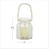 imageDeco 79 Glass Decorative Candle Lantern with Rope Handle 8quot x 7quot x 8quot Clear8 X 7 X 8