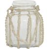 imageDeco 79 Glass Decorative Candle Lantern with Rope Handle 8quot x 7quot x 8quot Clear8 X 7 X 8