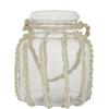 imageDeco 79 Glass Decorative Candle Lantern with Rope Handle 8quot x 7quot x 8quot Clear8 X 7 X 8