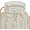 imageDeco 79 Glass Decorative Candle Lantern with Rope Handle 8quot x 7quot x 8quot Clear8 X 7 X 8
