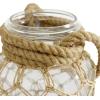 imageDeco 79 Glass Decorative Candle Lantern with Rope Handle 8quot x 7quot x 8quot ClearBrown