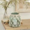 imageDeco 79 Glass Indoor Outdoor Candle Lantern Decorative Lantern Candle Holder with Rope Handle Lantern 7quot x 7quot x 18quot ClearAquamarine