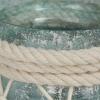 imageDeco 79 Glass Indoor Outdoor Candle Lantern Decorative Lantern Candle Holder with Rope Handle Lantern 7quot x 7quot x 18quot ClearAquamarine