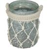 imageDeco 79 Glass Indoor Outdoor Candle Lantern Decorative Lantern Candle Holder with Rope Handle Lantern 7quot x 7quot x 18quot ClearAquamarine