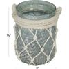 imageDeco 79 Glass Indoor Outdoor Candle Lantern Decorative Lantern Candle Holder with Rope Handle Lantern 7quot x 7quot x 18quot ClearAquamarine