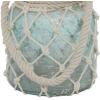 imageDeco 79 Glass Indoor Outdoor Candle Lantern Decorative Lantern Candle Holder with Rope Handle Lantern 7quot x 7quot x 18quot ClearAquamarine
