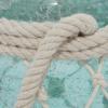 imageDeco 79 Glass Indoor Outdoor Candle Lantern Decorative Lantern Candle Holder with Rope Handle Lantern 7quot x 7quot x 18quot ClearAquamarine