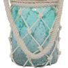 imageDeco 79 Glass Indoor Outdoor Candle Lantern Decorative Lantern Candle Holder with Rope Handle Lantern 7quot x 7quot x 18quot ClearAquamarine