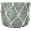 imageDeco 79 Glass Indoor Outdoor Candle Lantern Decorative Lantern Candle Holder with Rope Handle Lantern 7quot x 7quot x 18quot ClearAquamarine