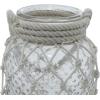 imageDeco 79 Glass Indoor Outdoor Candle Lantern Decorative Lantern Candle Holder with Rope Handle Lantern 7quot x 7quot x 18quot ClearClear