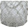 imageDeco 79 Glass Indoor Outdoor Candle Lantern Decorative Lantern Candle Holder with Rope Handle Lantern 7quot x 7quot x 18quot ClearClear