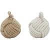 imageDeco 79 Jute Rope Knot Decorative Sculpture Home Decor Statues with Hanging Loop set of 2 Accent Figurines 7quot x 7quot x 14quot Multi ColoredMulticolor