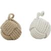 imageDeco 79 Jute Rope Knot Decorative Sculpture Home Decor Statues with Hanging Loop set of 2 Accent Figurines 7quot x 7quot x 14quot Multi ColoredMulticolor