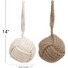 imageDeco 79 Jute Rope Knot Decorative Sculpture Home Decor Statues with Hanging Loop set of 2 Accent Figurines 7quot x 7quot x 14quot Multi ColoredMulticolor