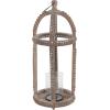 imageDeco 79 Rustic Wood and Glass Candle Lantern 10quotW x 29quotH Brown Clear