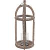 imageDeco 79 Rustic Wood and Glass Candle Lantern 10quotW x 29quotH Brown Clear