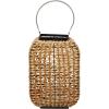 imageThe Novogratz Dried Plant Handmade Decorative Candle Lantern with Glass Holder and Handle 12quot x 11quot x 16quot Brown