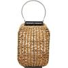 imageThe Novogratz Dried Plant Handmade Decorative Candle Lantern with Glass Holder and Handle 12quot x 11quot x 16quot Brown