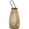 imageThe Novogratz Wicker Handmade Slatted Frame Decorative Candle Lantern with Handle 11quot x 11quot x 20quot Brown11 x 11 x 20