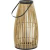 imageThe Novogratz Wicker Handmade Slatted Frame Decorative Candle Lantern with Handle 11quot x 11quot x 20quot Brown11 x 11 x 20