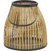 imageThe Novogratz Wicker Handmade Slatted Frame Decorative Candle Lantern with Handle 11quot x 11quot x 20quot Brown15 x 13 x 13
