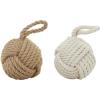 imageDeco 79 Jute Rope Knot Decorative Sculpture Home Decor Statues with Hanging Loop set of 2 Accent Figurines 7quot x 7quot x 14quot Multi ColoredMulticolor