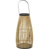 imageThe Novogratz Wicker Handmade Slatted Frame Decorative Candle Lantern with Handle 11quot x 11quot x 20quot Brown11 x 11 x 20