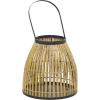 imageThe Novogratz Wicker Handmade Slatted Frame Decorative Candle Lantern with Handle 11quot x 11quot x 20quot Brown15 x 13 x 13
