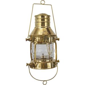 imageDeco 79 Brass Metal Indoor Outdoor Candle Lantern Decorative Lantern Candle Holder with Handle Lantern 6quot x 7quot x 9quot GoldGold