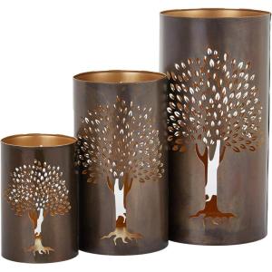 imageDeco 79 Lantern 12quot 9quot 6quot Brown 3 Count