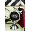imageDeco 79 Aluminum Airplane World Map Globe 8quot x 8quot x 12quot SilverSilver